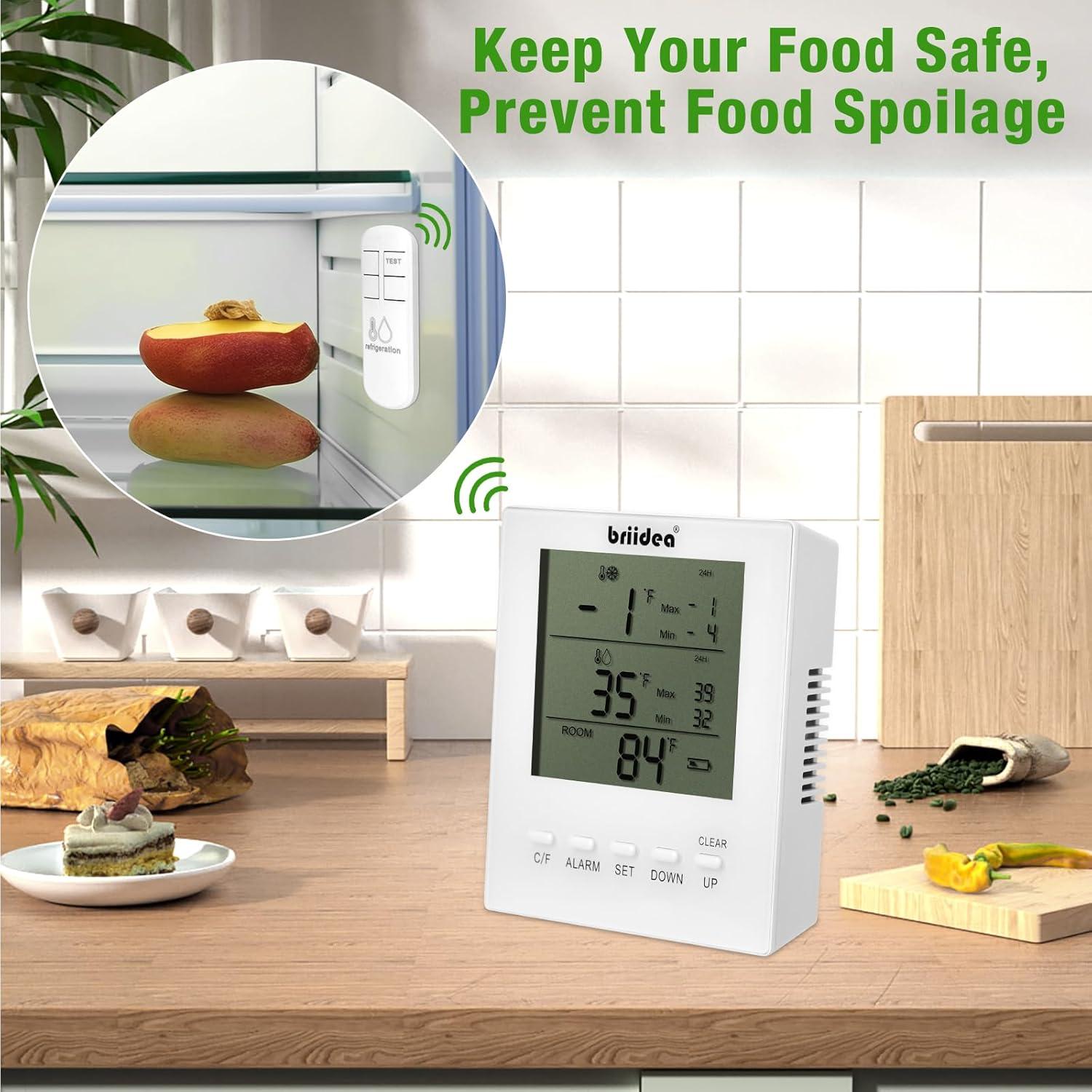 Termómetro Inalámbrico Briidea para Refrigerador y Congelador