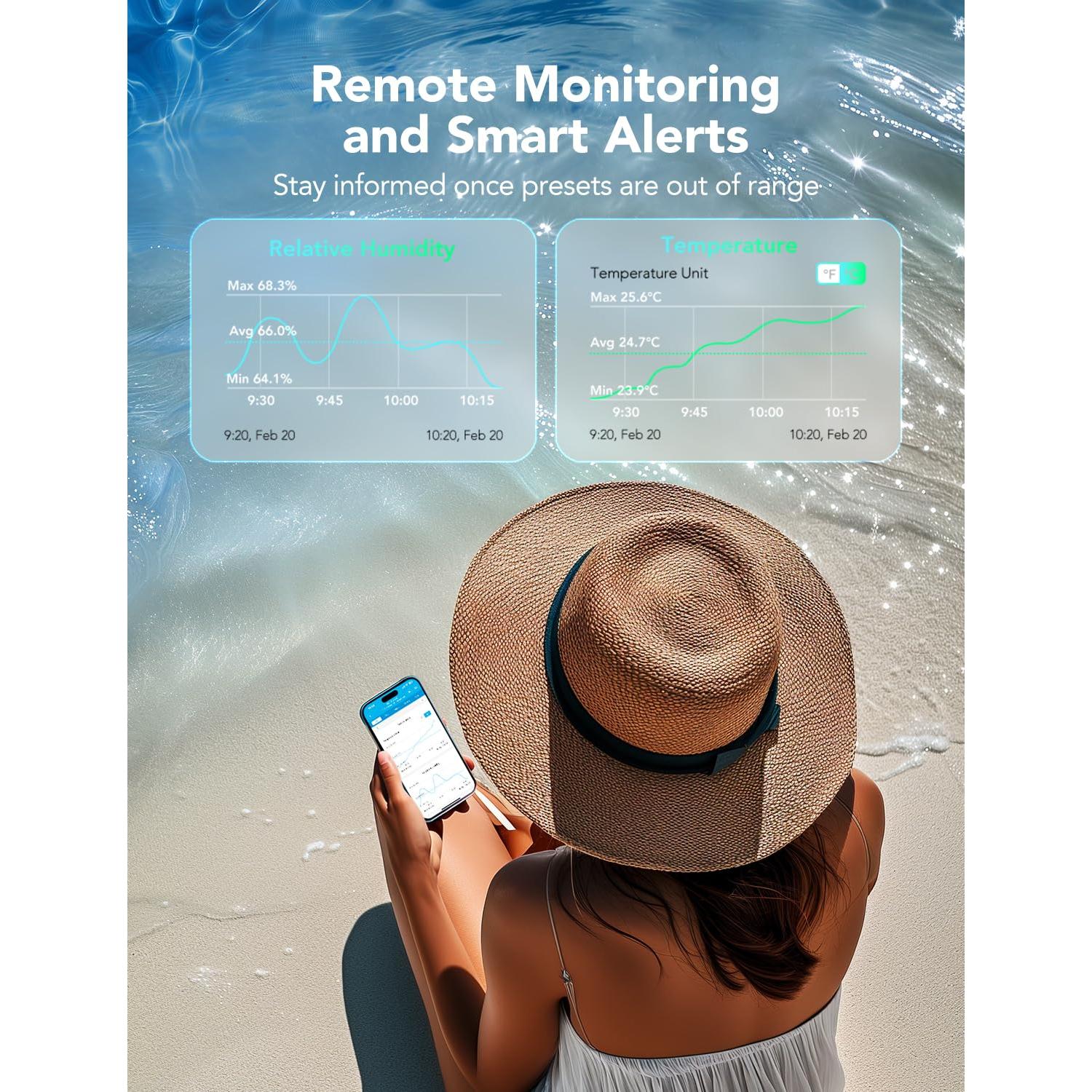 Termómetro Higrómetro Wi-Fi GoveeLife H5107 Interior Exterior