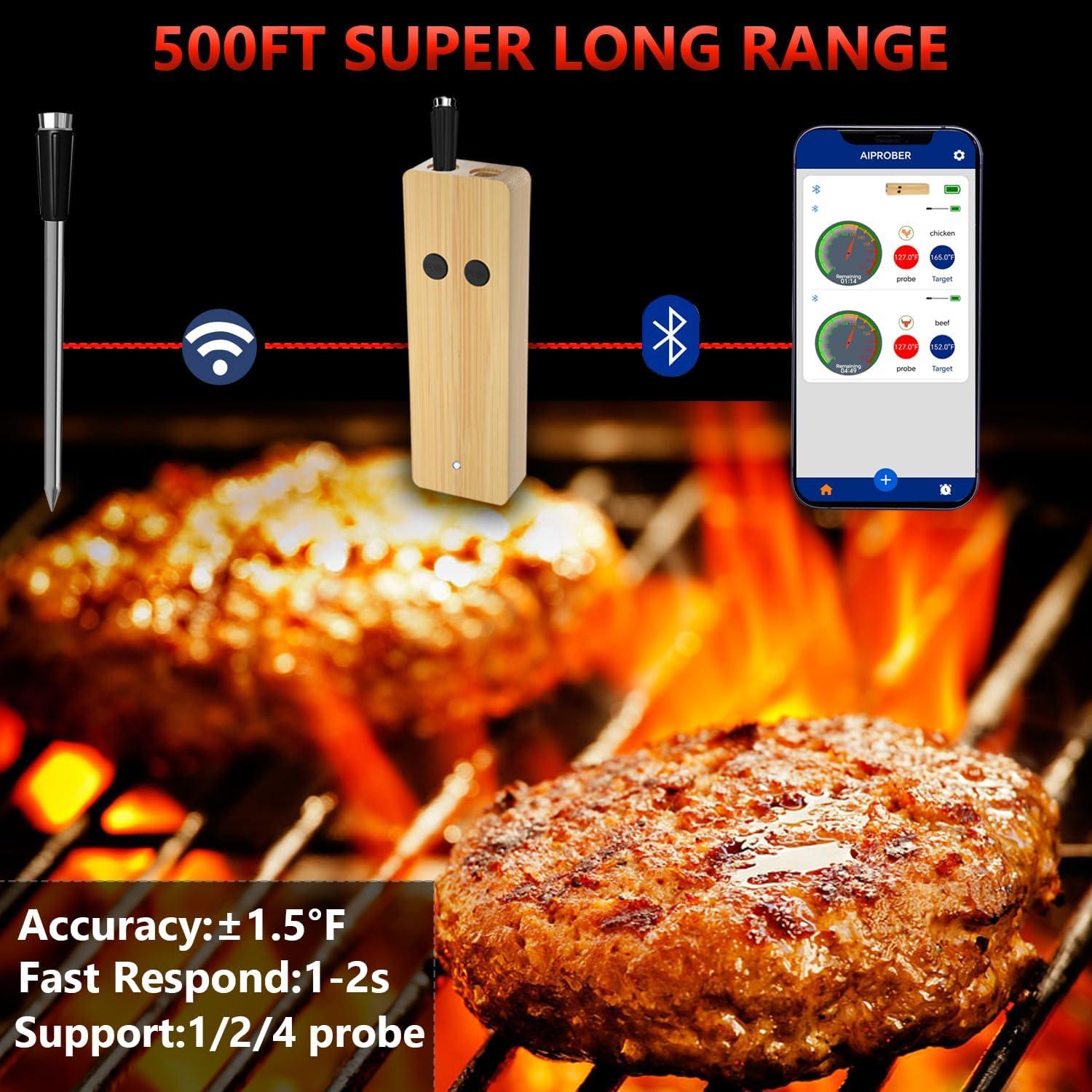 Termómetro Digital Inalámbrico HIODS XION BBQ 2 Probes 100m