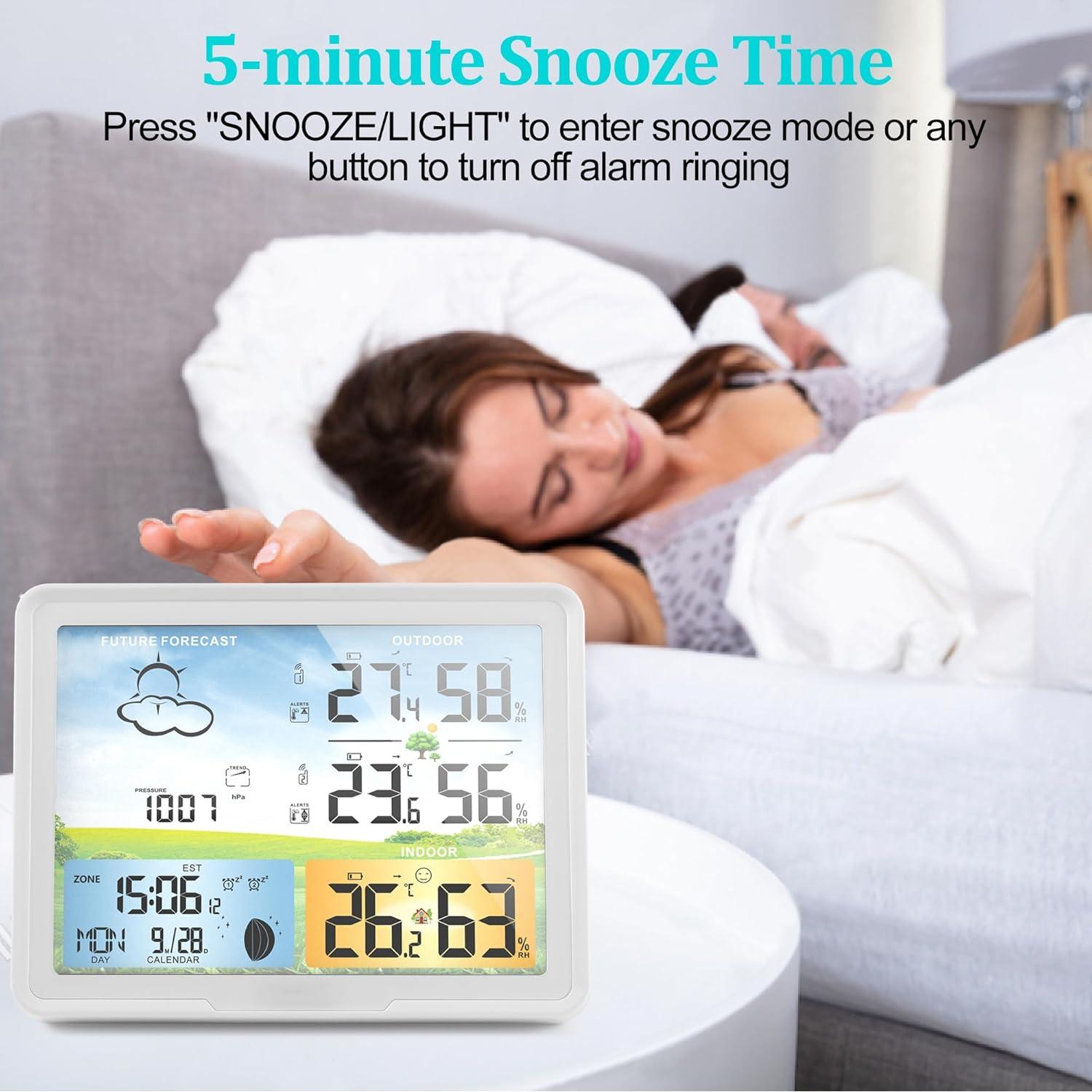 Estación Meteorológica Inalámbrica HaureiGi 10 en 1 con 2 Sensores