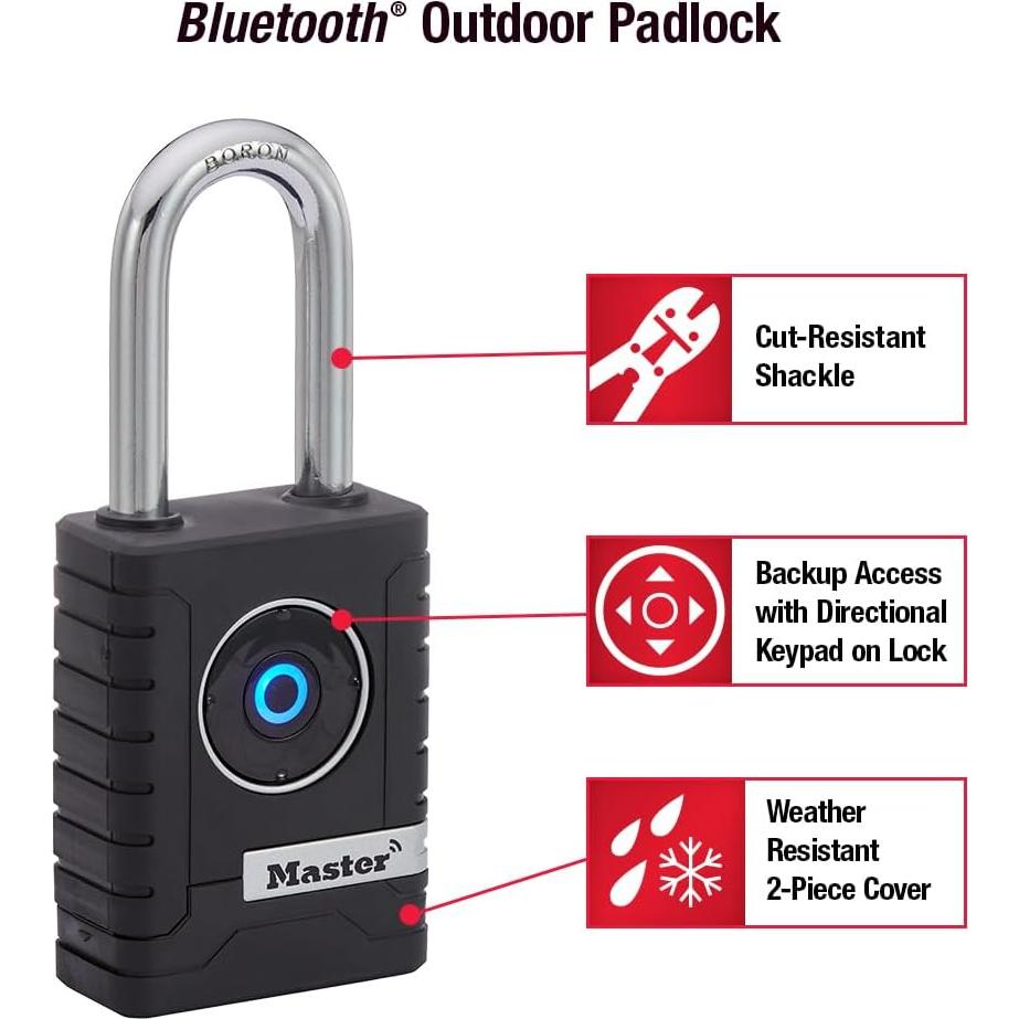 Candado Inteligente Bluetooth Master Lock 4401LHEC Negro