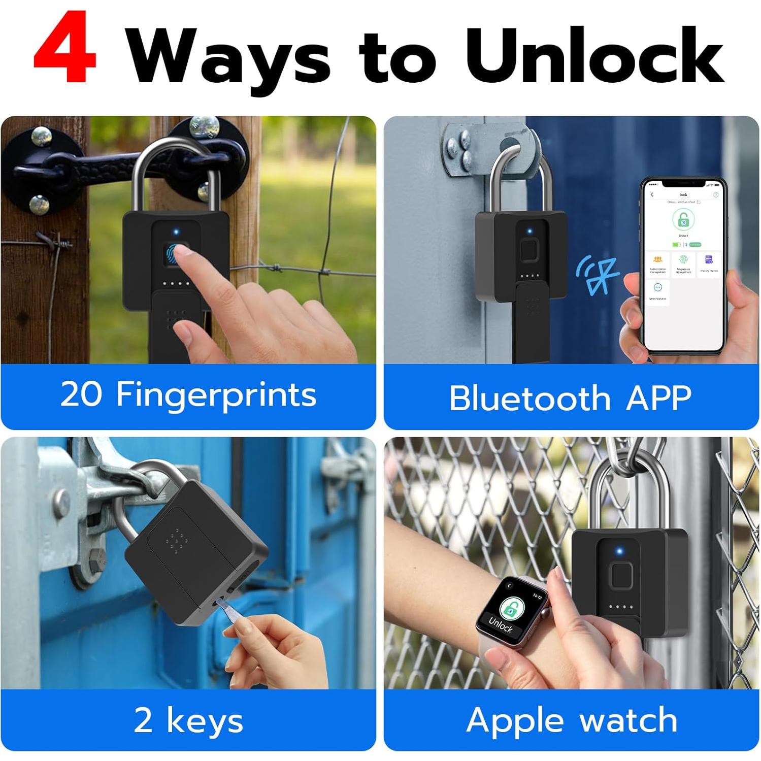 Candado Biométrico Dhiedas YL-P10BF Bluetooth Impermeable