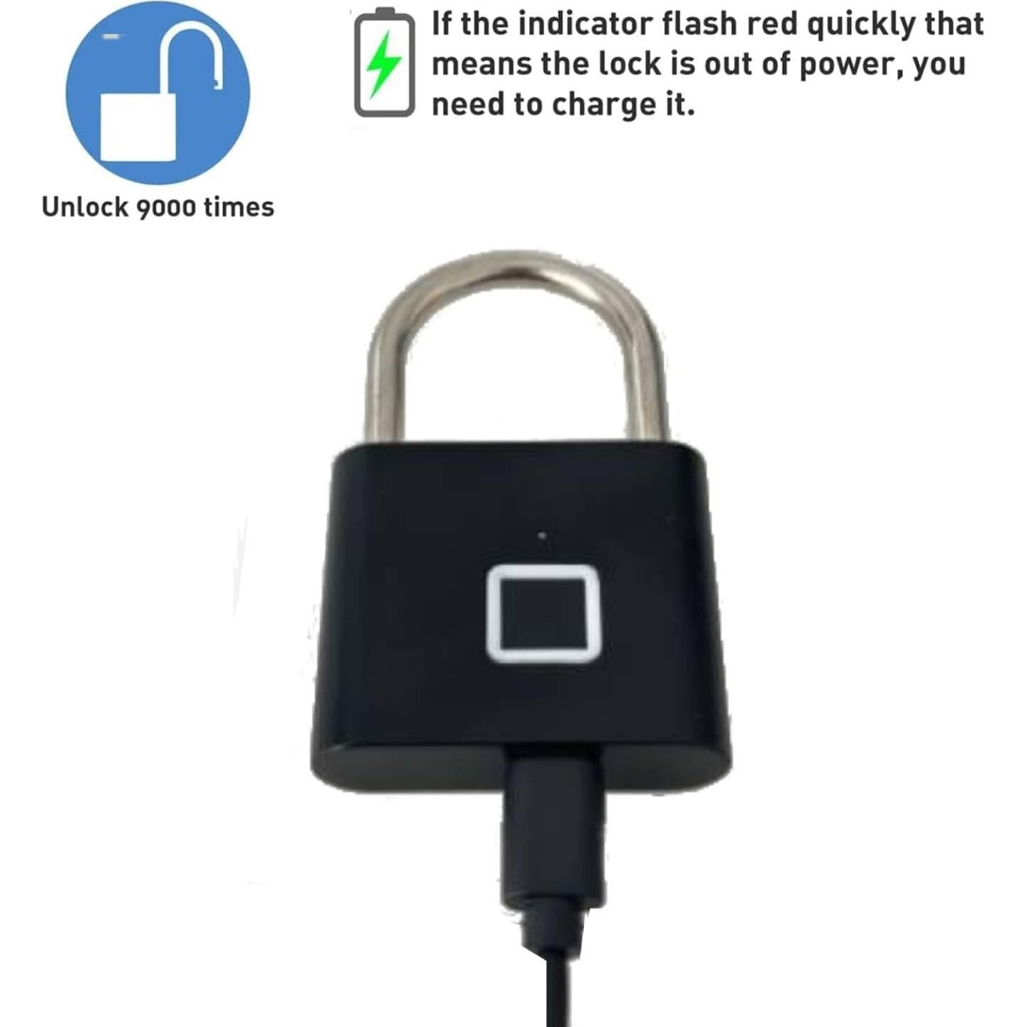 Candado Biométrico LANDYE con Huellas Dactilares USB 130g