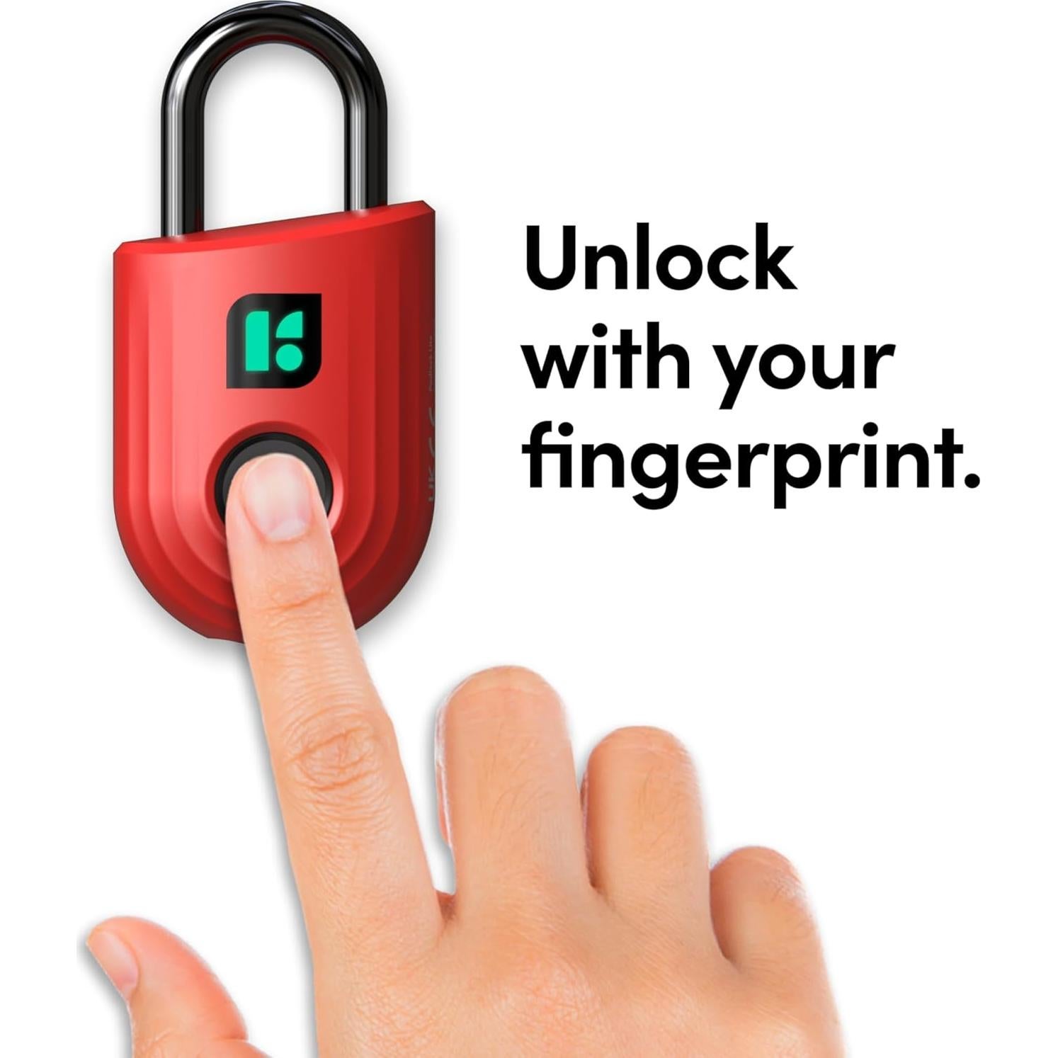 Candado Biométrico Igloohome Lite Rojo Resistente al Agua