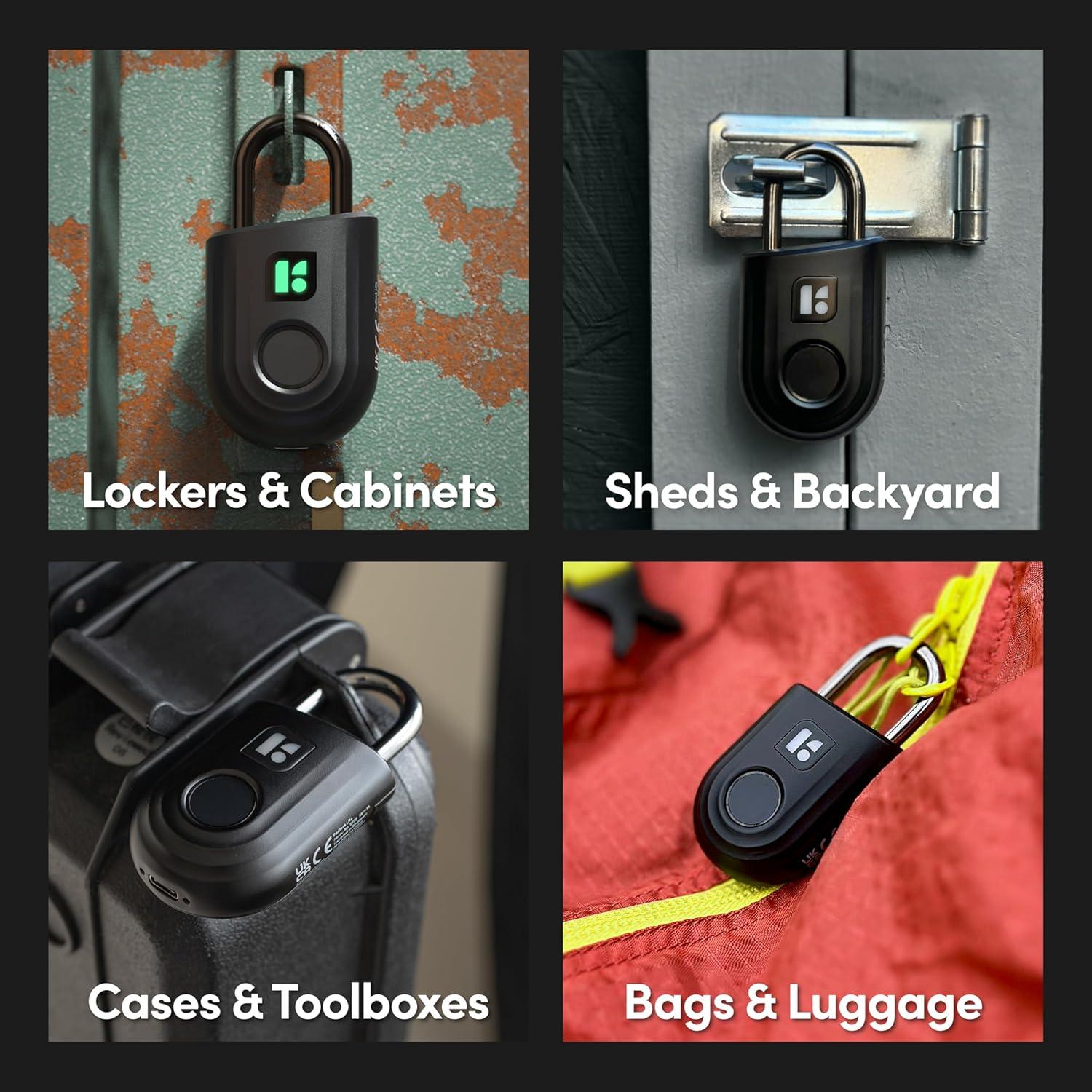 Candado Biométrico Igloohome Lite Rojo Resistente al Agua