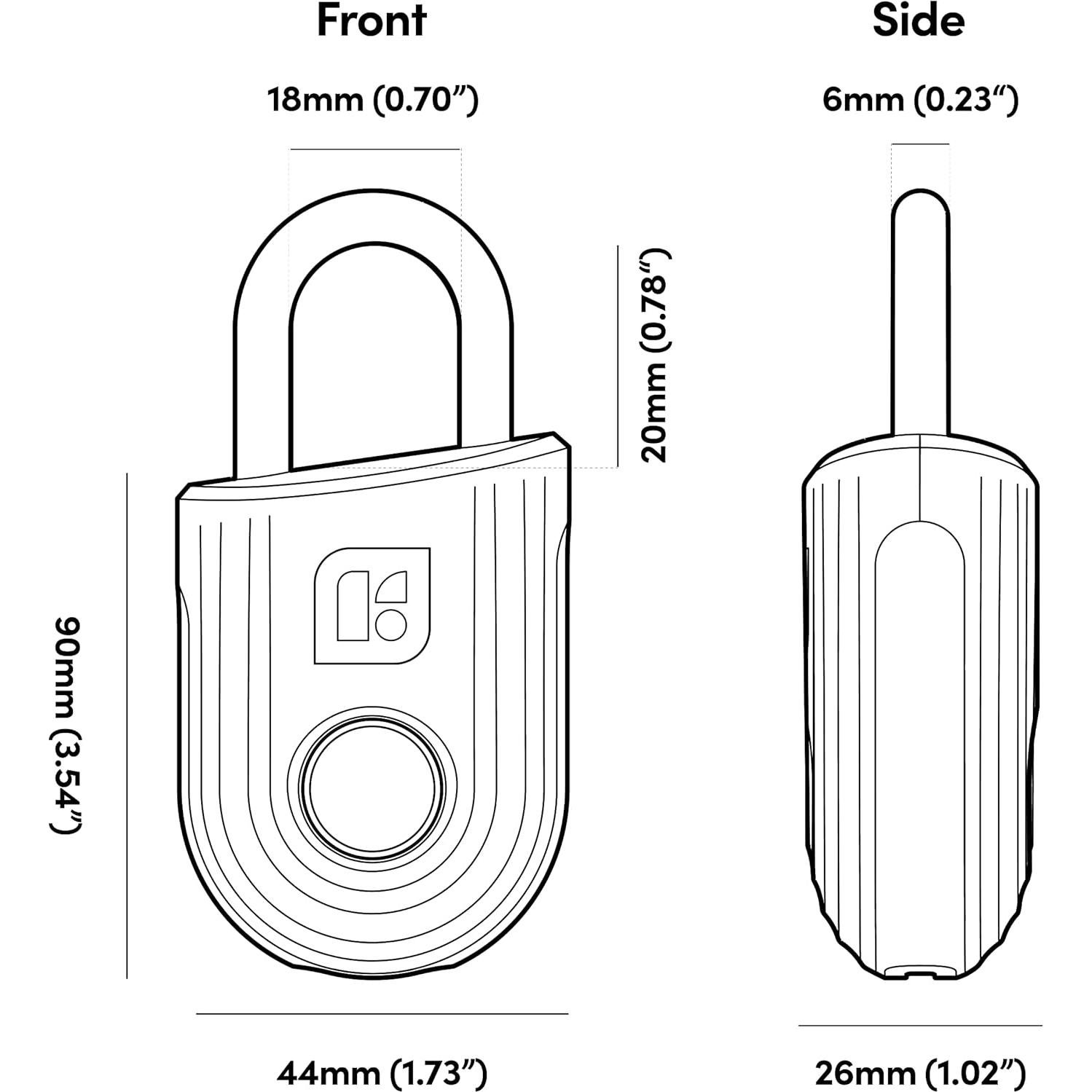 Candado Biométrico Igloohome Lite Rojo Resistente al Agua