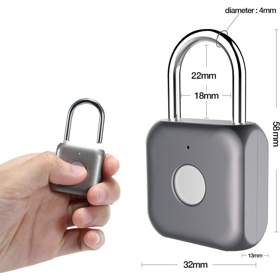 Candado biométrico eLinkSmart YL-P8 gris - 20 huellas