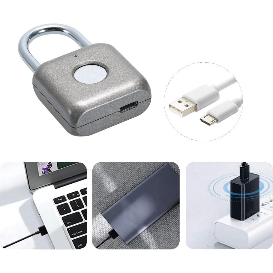 Candado biométrico eLinkSmart YL-P8 gris - 20 huellas