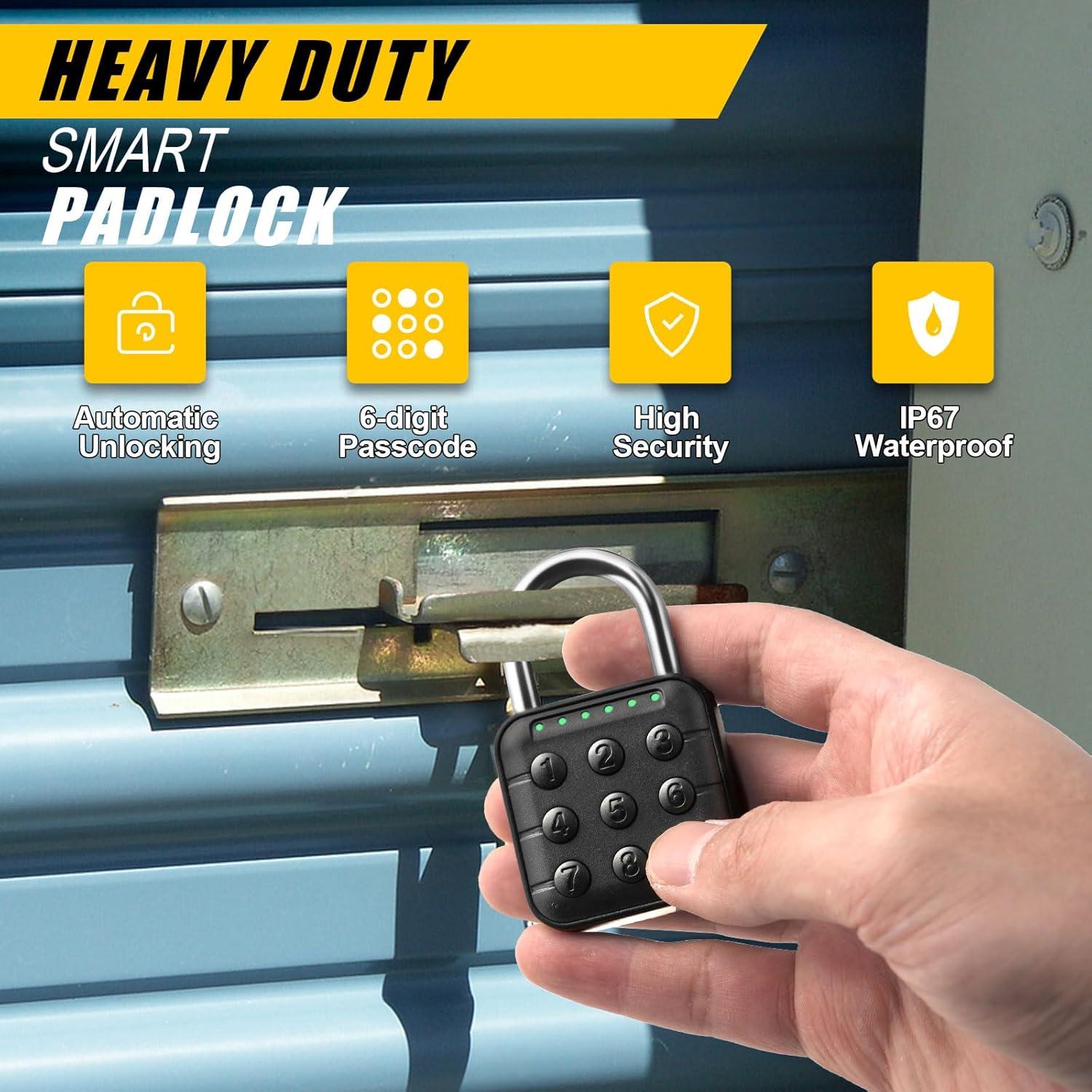 Candado de Combinación DELSWIN 6 Dígitos Impermeable Negro