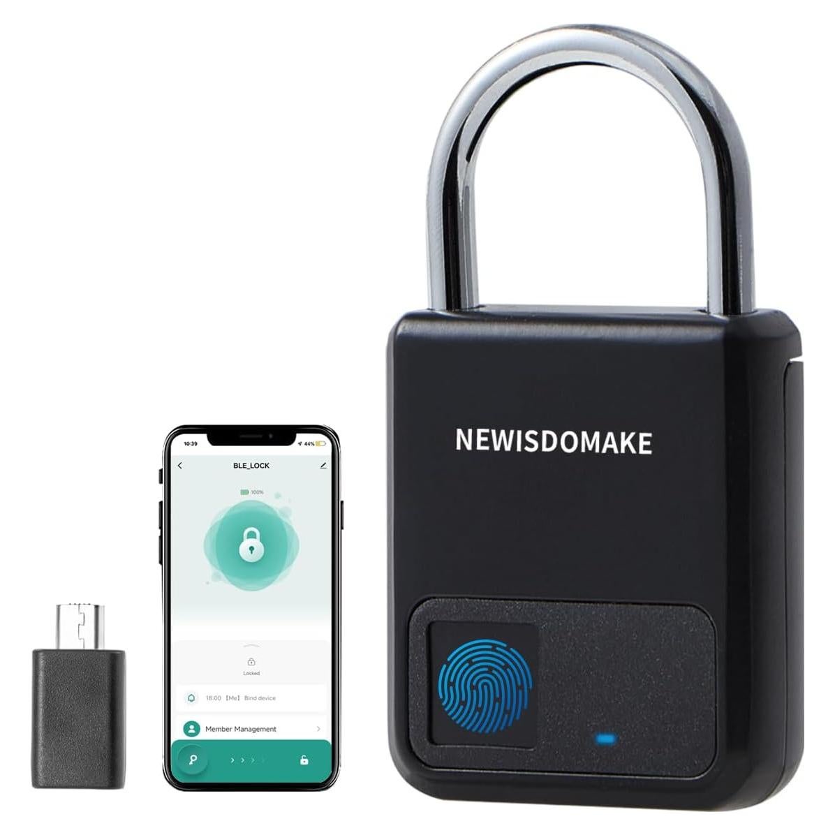 Candado Biométrico Newisdomake NM-8900PBN Negro