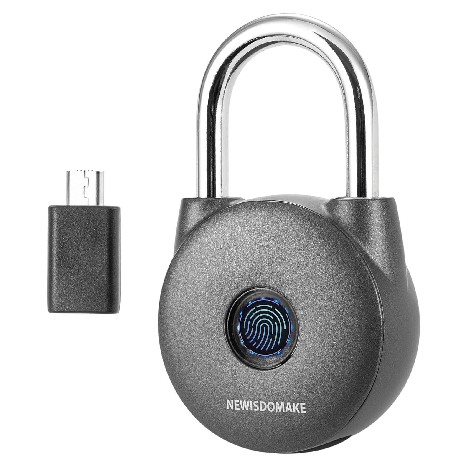 Candado Biométrico Newisdomake NM-8904GN Gris 0.26 kg