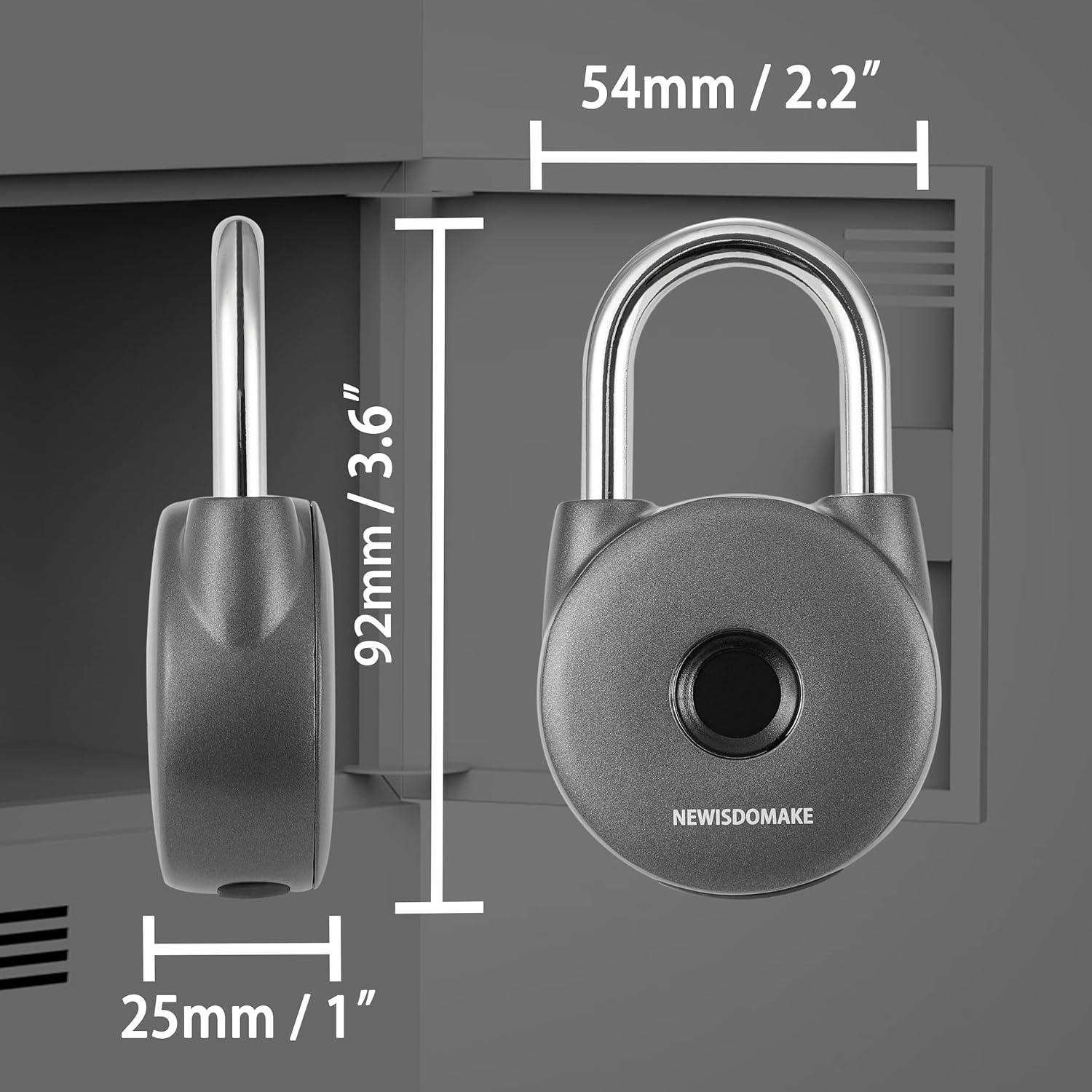 Candado Biométrico Newisdomake NM-8904GN Gris 0.26 kg