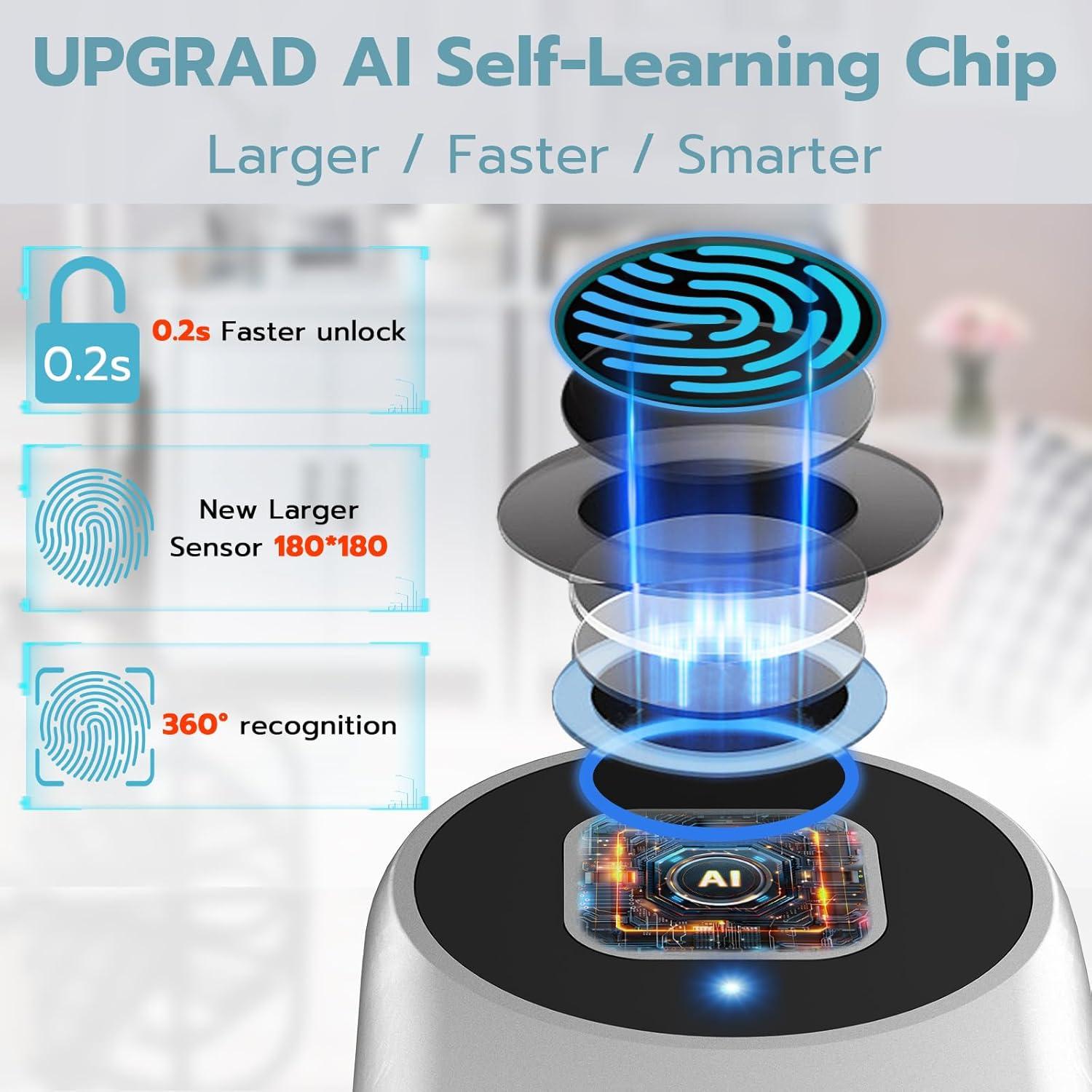 Candado Biométrico Dhiedas P2C 6" Plata Bluetooth