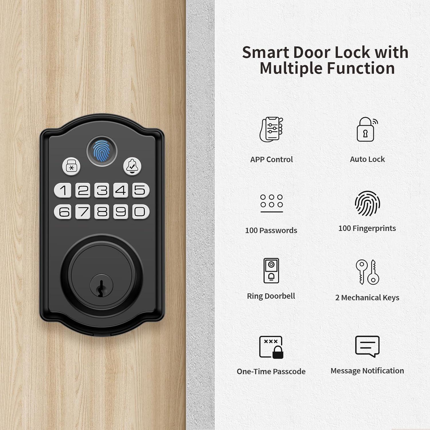Cerradura Inteligente PHYSEN con Huella Dactilar y App