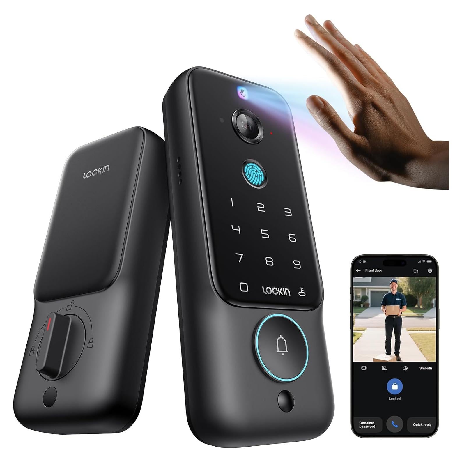 Cerradura Inteligente Lockin Veno Plus con Cámara 2K y Huellas