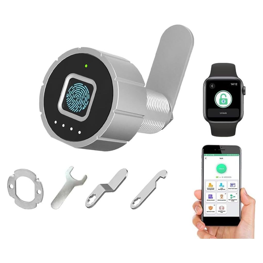 Cerradura de Cajón Biométrica eLinkSmart YL-F2-20mm Plata