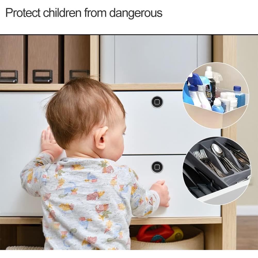 Cerradura de Cajón Biométrica eLinkSmart YL-F2-20mm Plata