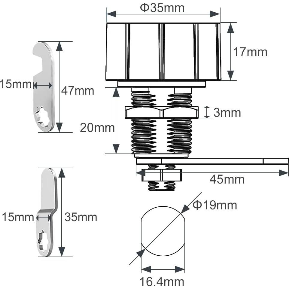 Cerradura de Cajón Biométrica eLinkSmart YL-F2-20mm Plata