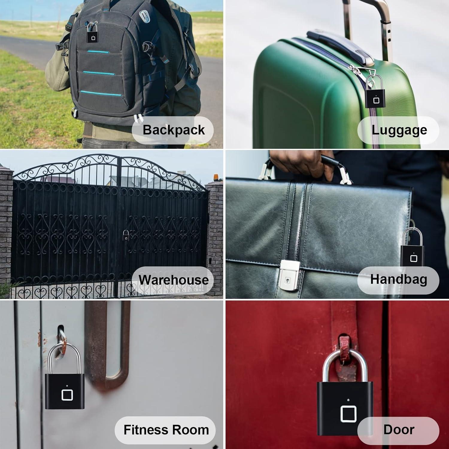 Cerradura Biométrica Hutomwua Negra con 10 Huellas