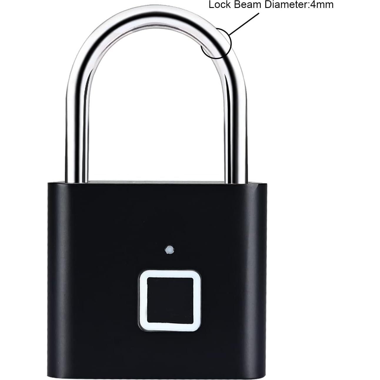 Cerradura Biométrica Hutomwua Negra con 10 Huellas