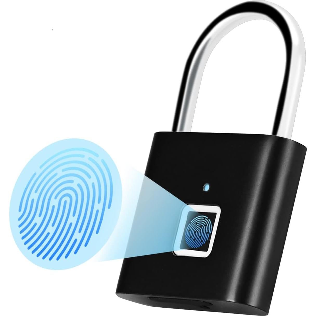 Cerradura Biométrica Hutomwua Negra con 10 Huellas