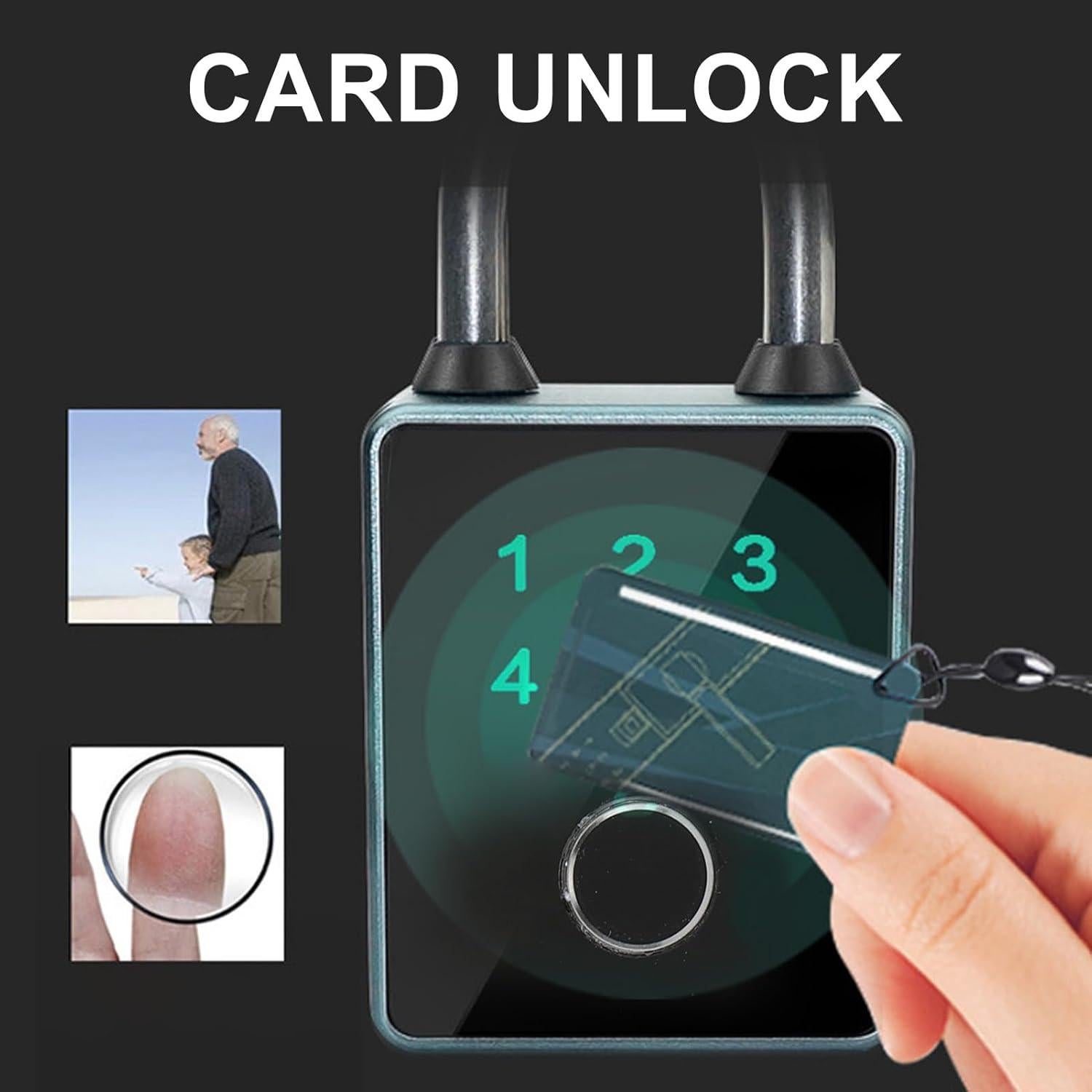 Candado Biométrico Saluaqui con Huella y APP Rojo