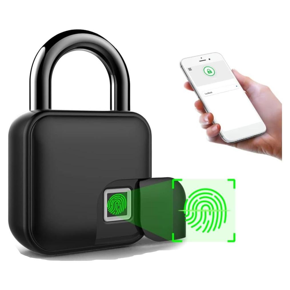 Candado biométrico LIZHOUMIL huella dactilar Bluetooth IP55