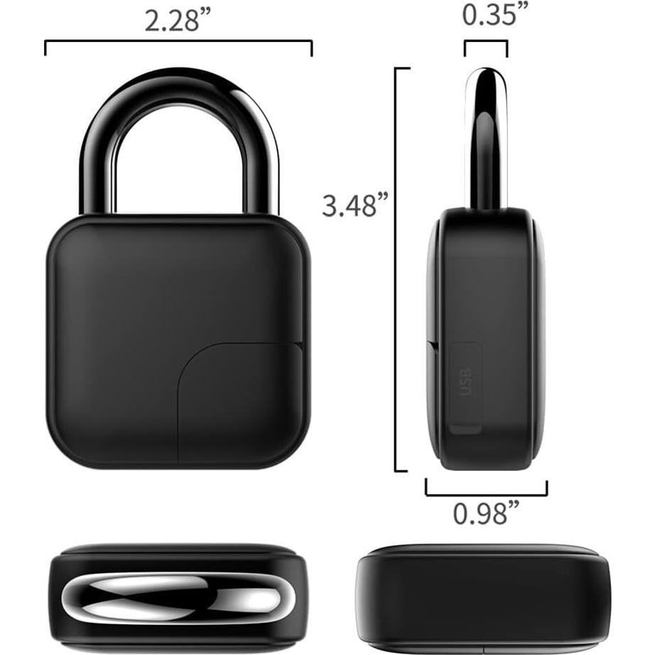 Candado biométrico LIZHOUMIL huella dactilar Bluetooth IP55