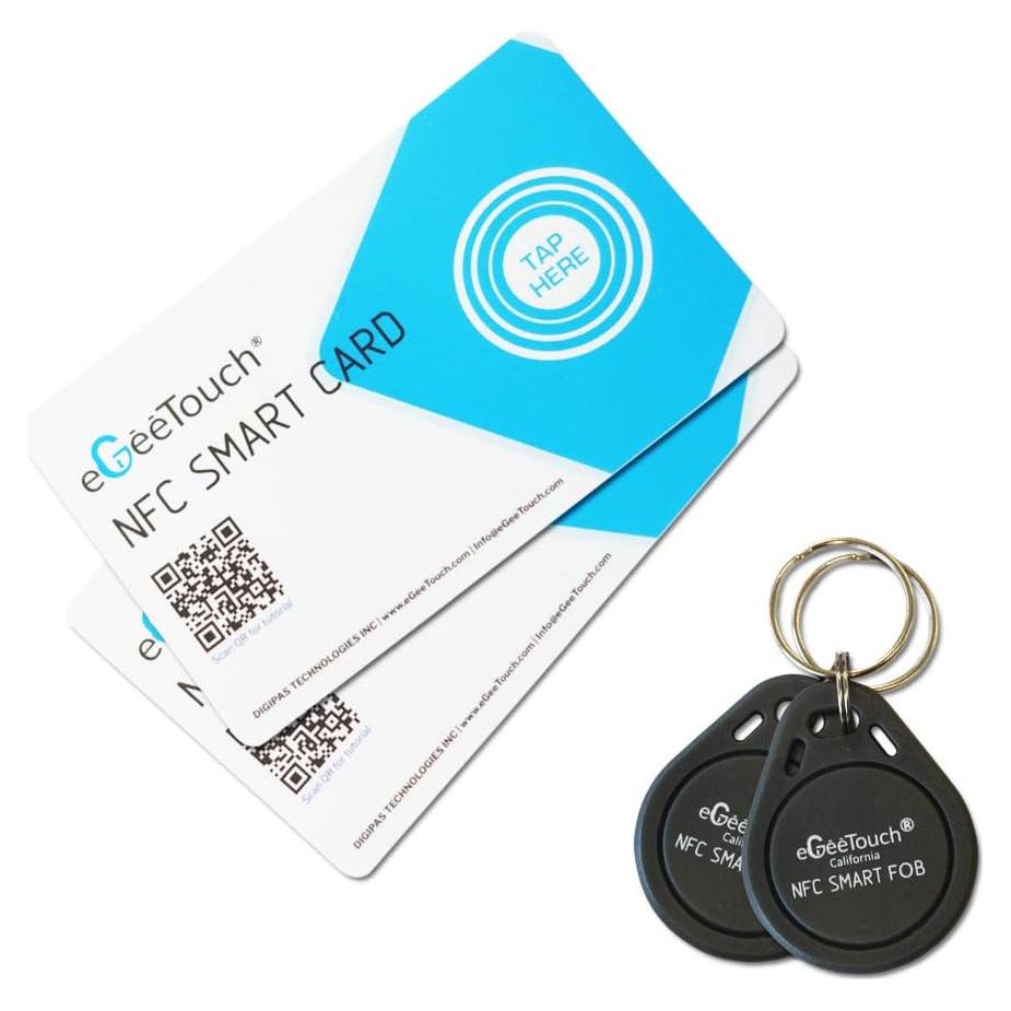 eGeeTouch NFC Cerradura Inteligente 2 Tarjetas y 2 Fobs