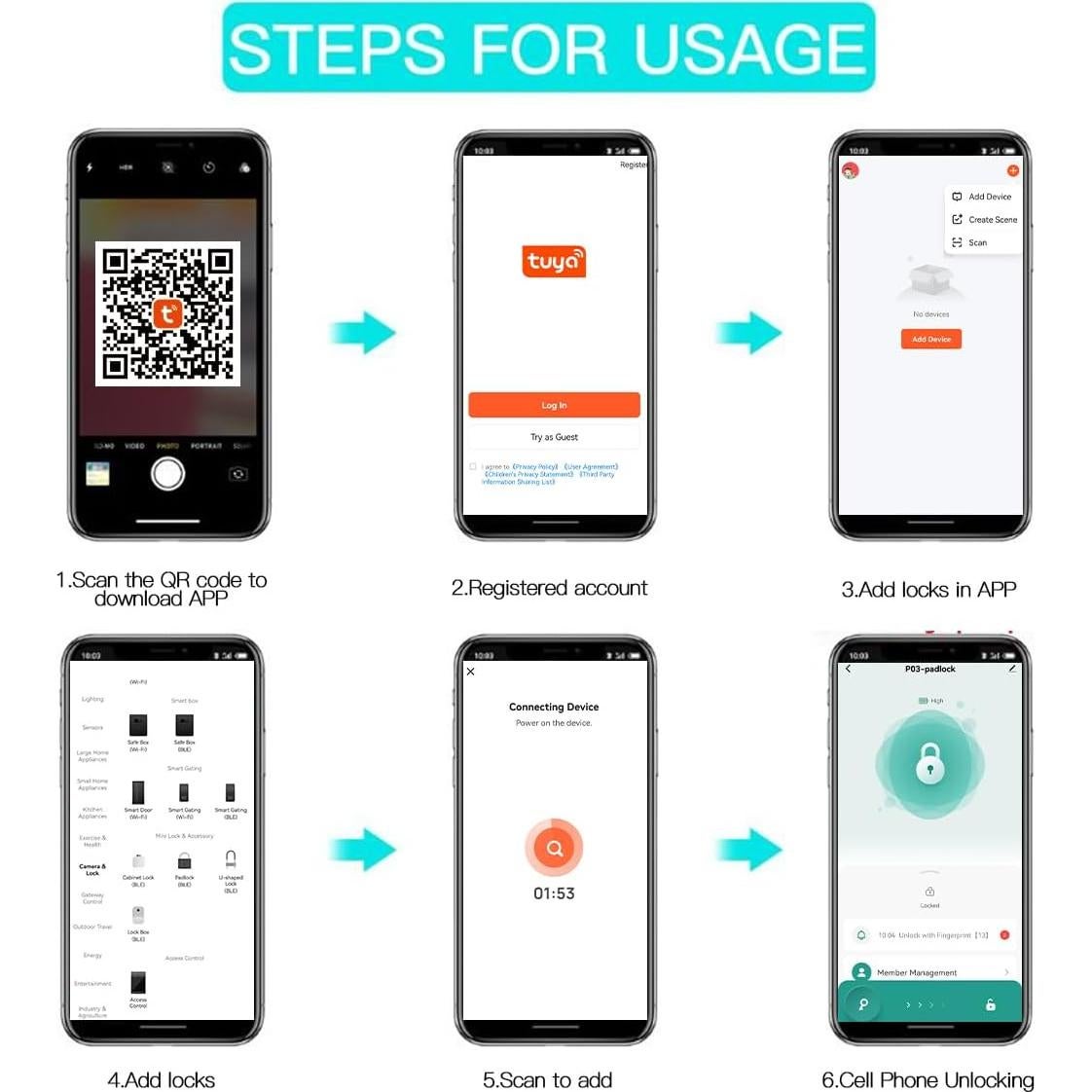 Candado Biométrico AICase IP67 Huella Dactilar Recargable