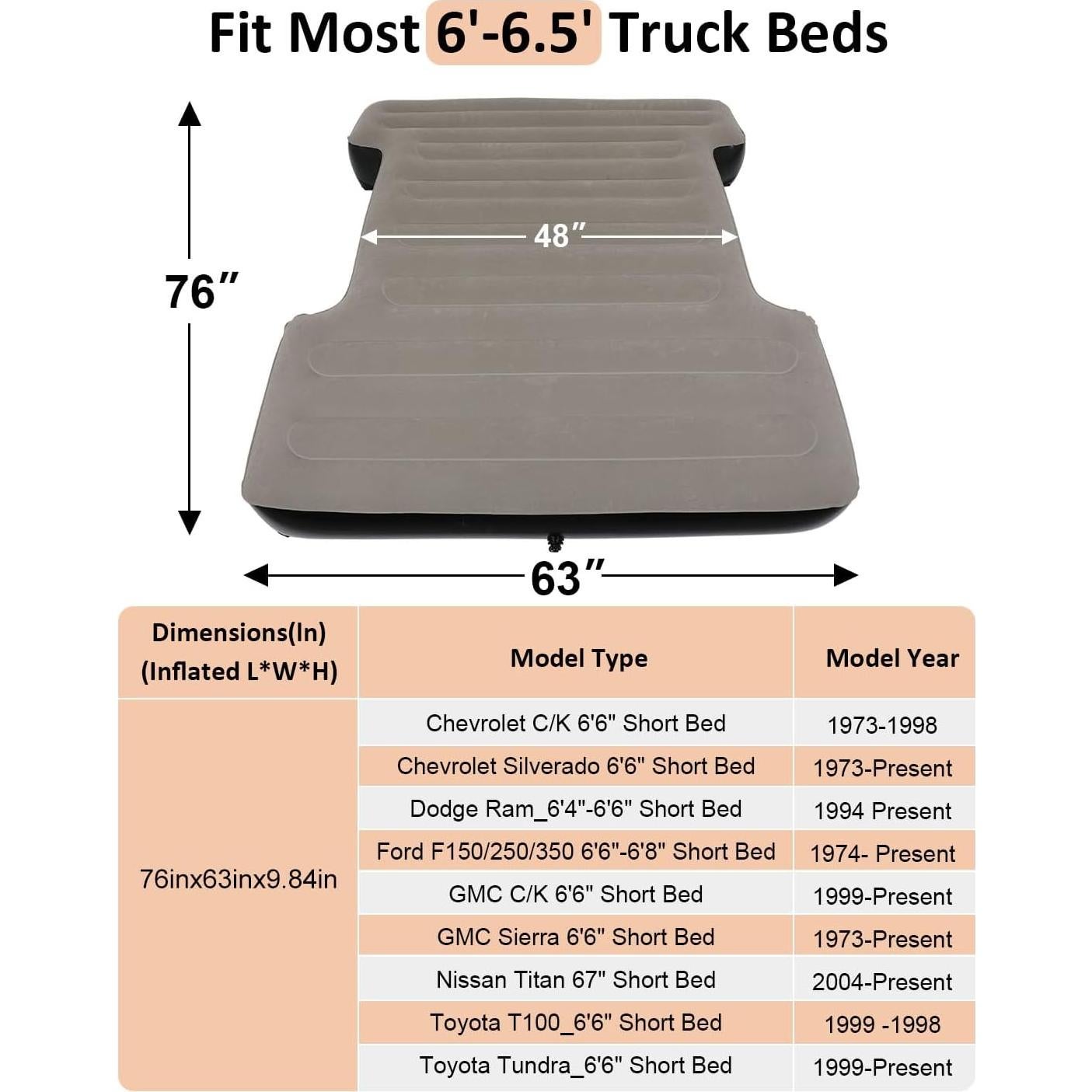 Colchón de Aire MIROZO para Camiones 1.83-1.98m Inflable