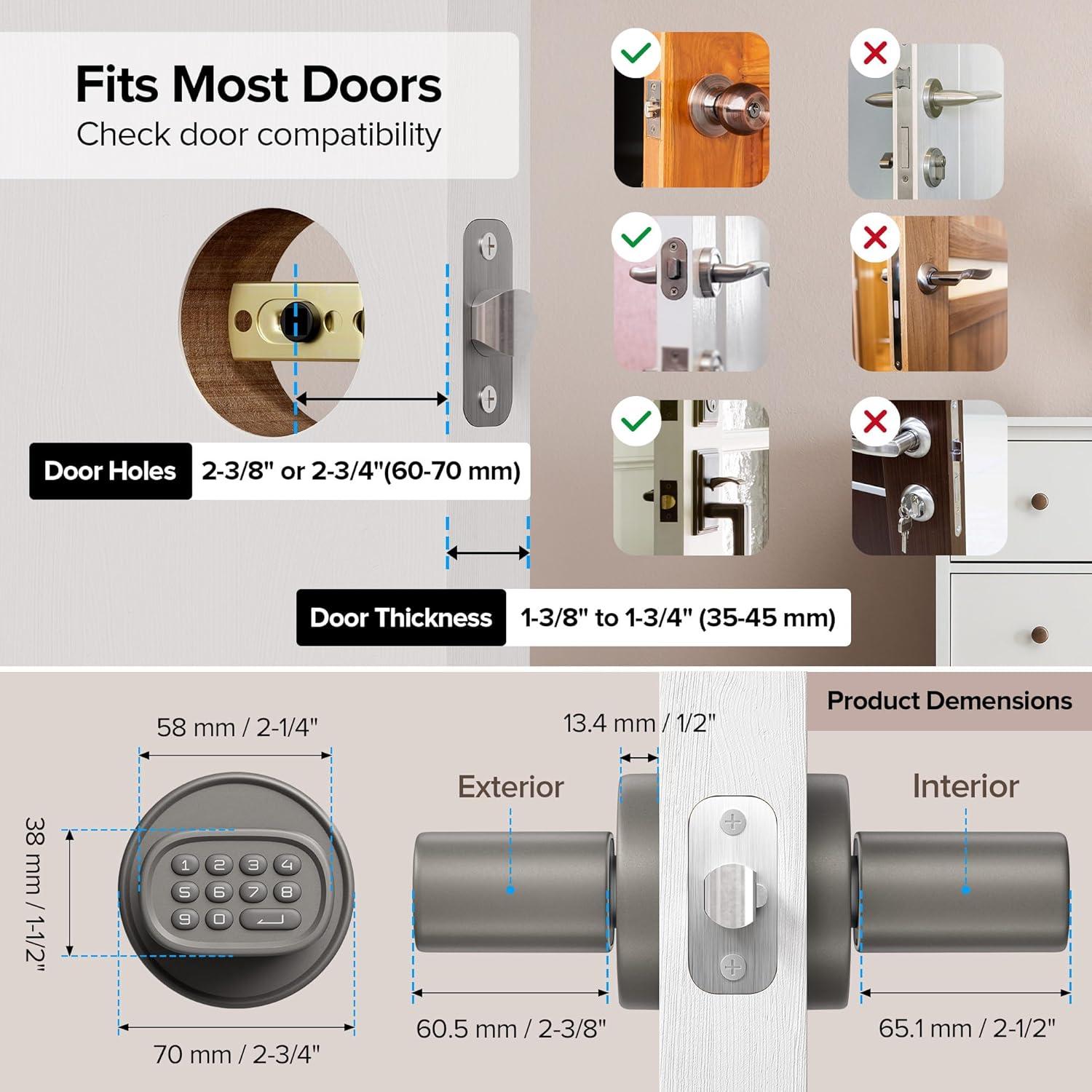 Cerradura Biométrica ThorBolt MD1 con Huella Dactilar y Teclado