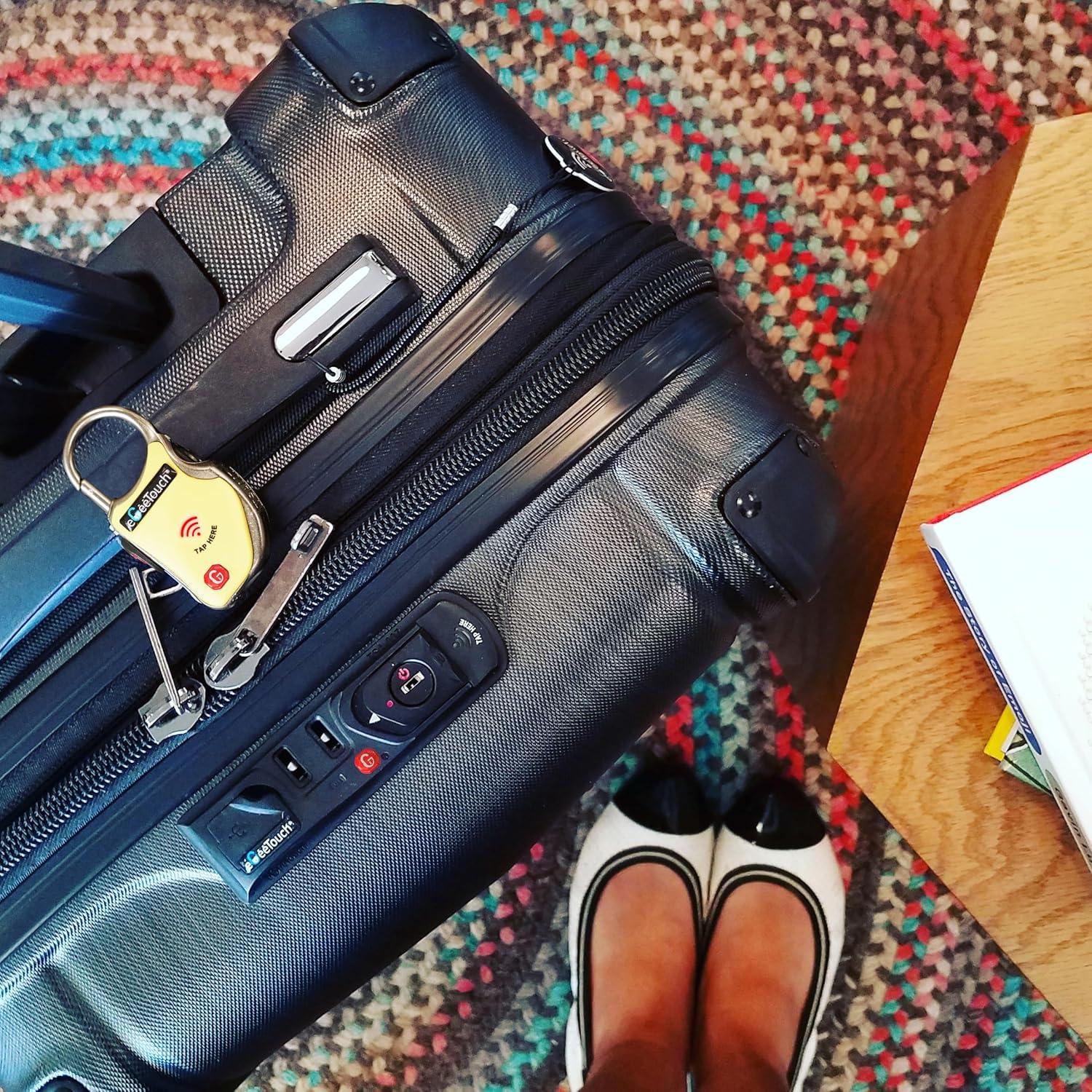 Cerradura Inteligente eGeeTouch para Equipaje 2 en 1 Negro