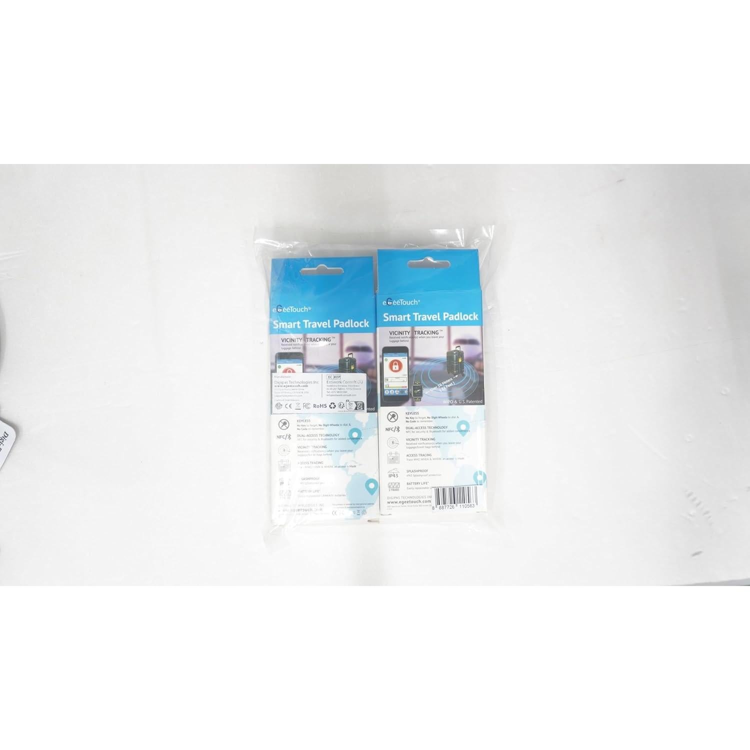 Cerradura Inteligente eGeeTouch para Equipaje 2 en 1 Negro