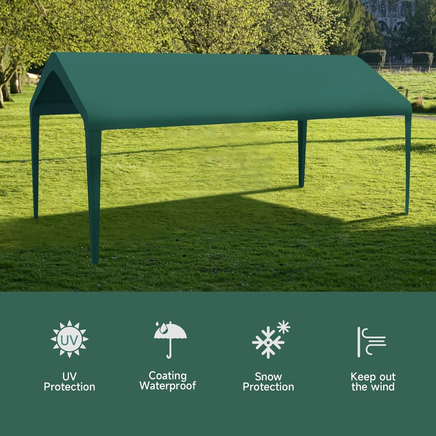 Cubierta de Carpa GOTRUTH 10x6 m Impermeable Verde