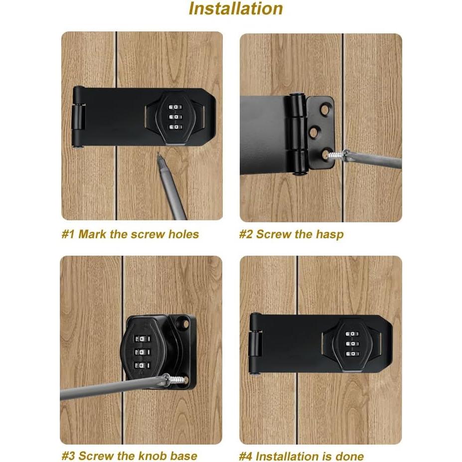 Cerradura de Armario ETEKJOY Sin Llave 3 Dígitos Plata 10 cm