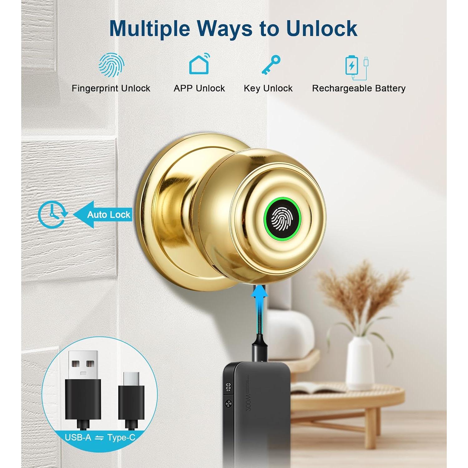 Cerradura Biométrica KLLOQUE con Huella Dactilar y App