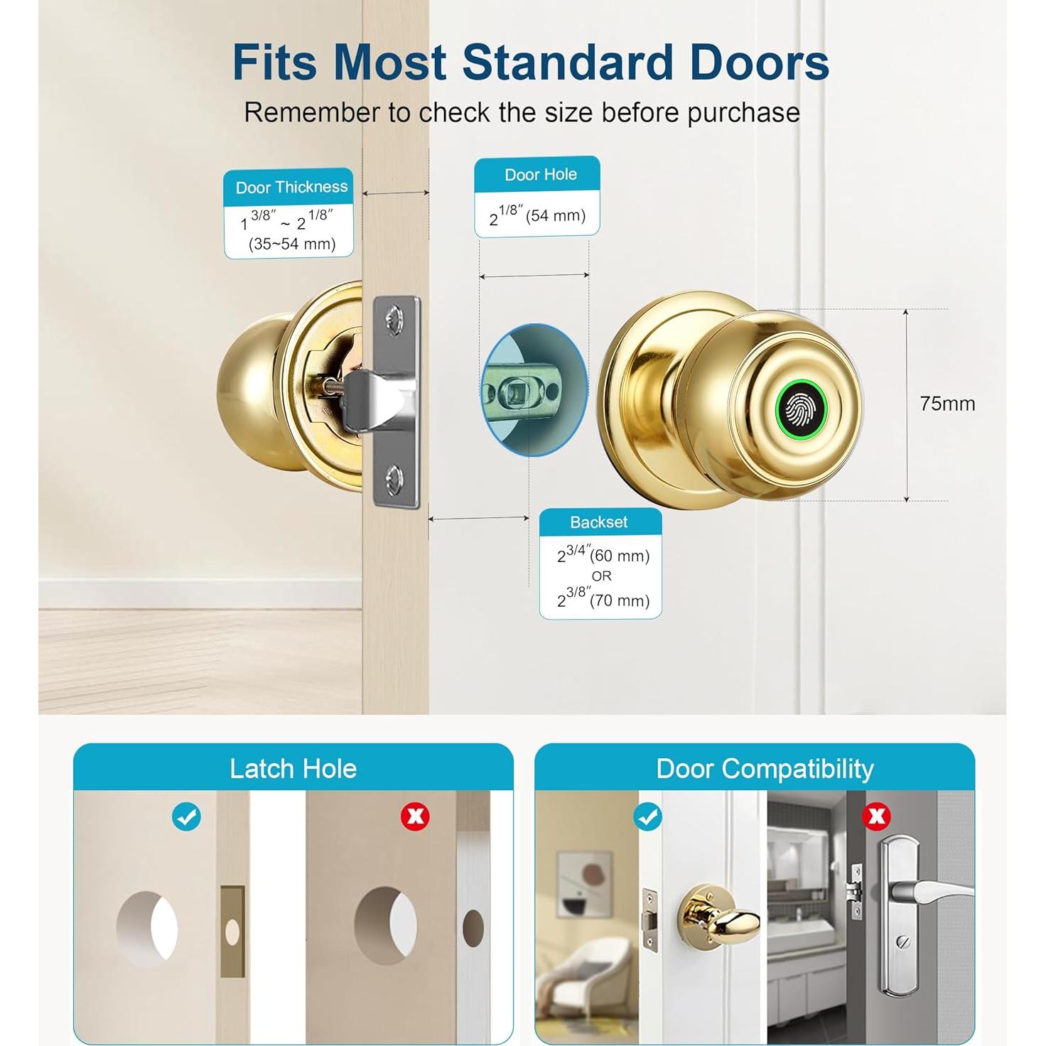 Cerradura Biométrica KLLOQUE con Huella Dactilar y App