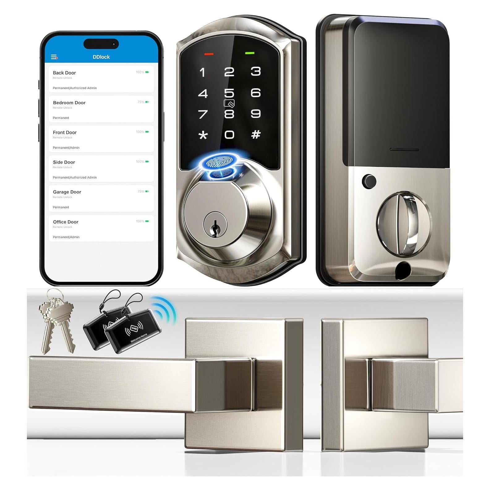 Cerradura Inteligente Veise VE07-L con Huella Dactilar y App