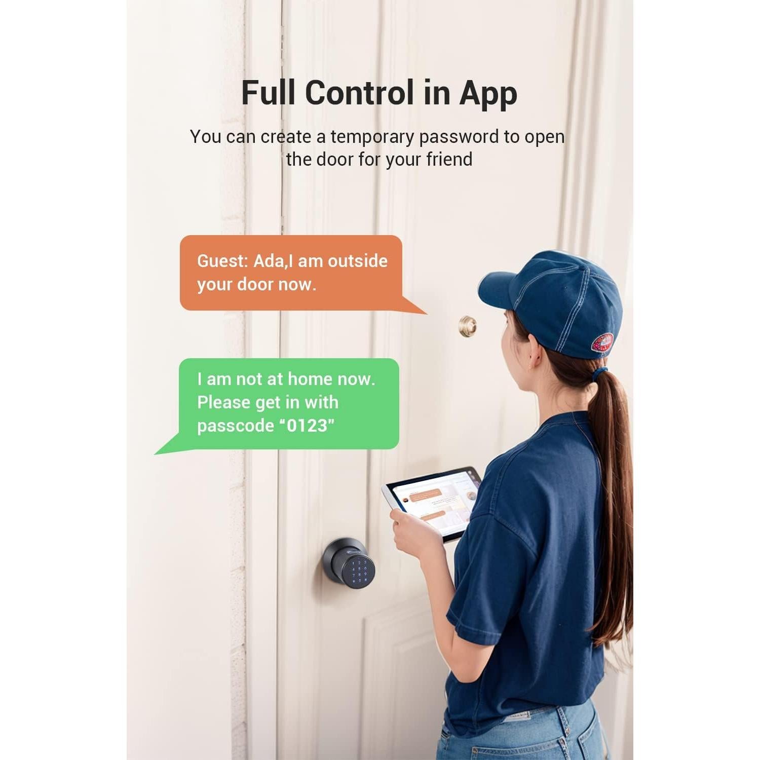 Perilla de Puerta Inteligente Buoan con Huella Dactilar y Teclado