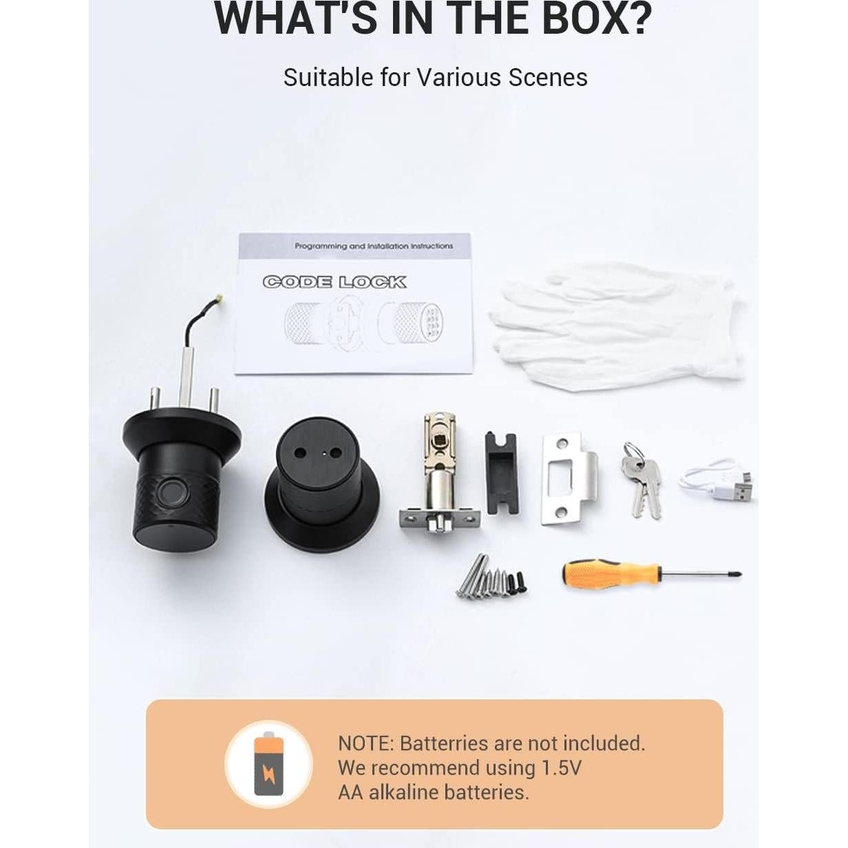 Perilla de Puerta Inteligente Buoan con Huella Dactilar y Teclado