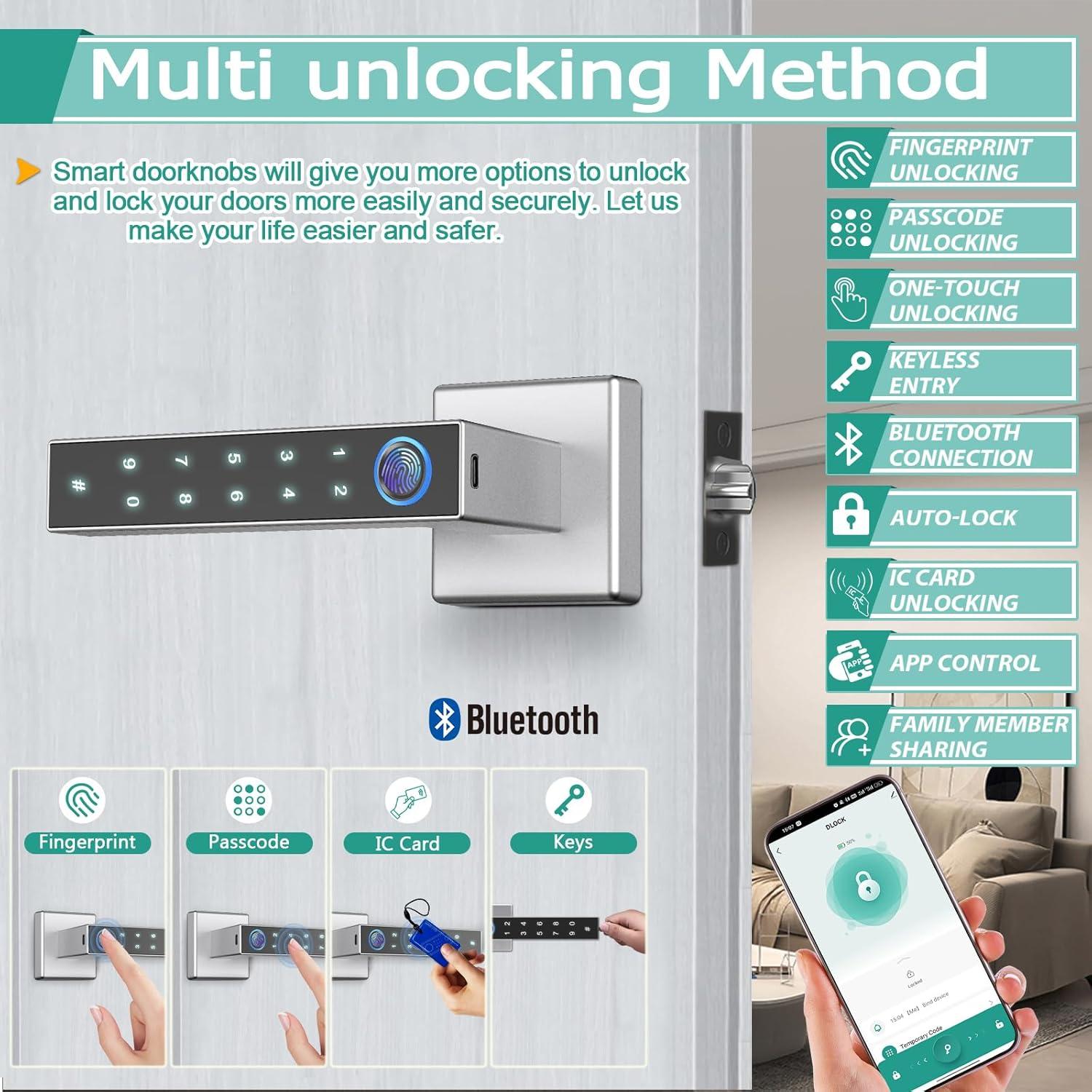 Cerradura Inteligente TGCFING con Huella Dactilar y Bluetooth