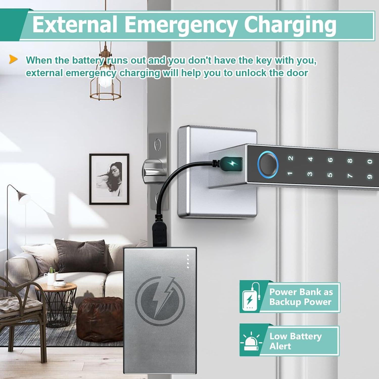 Cerradura Inteligente TGCFING con Huella Dactilar y Bluetooth