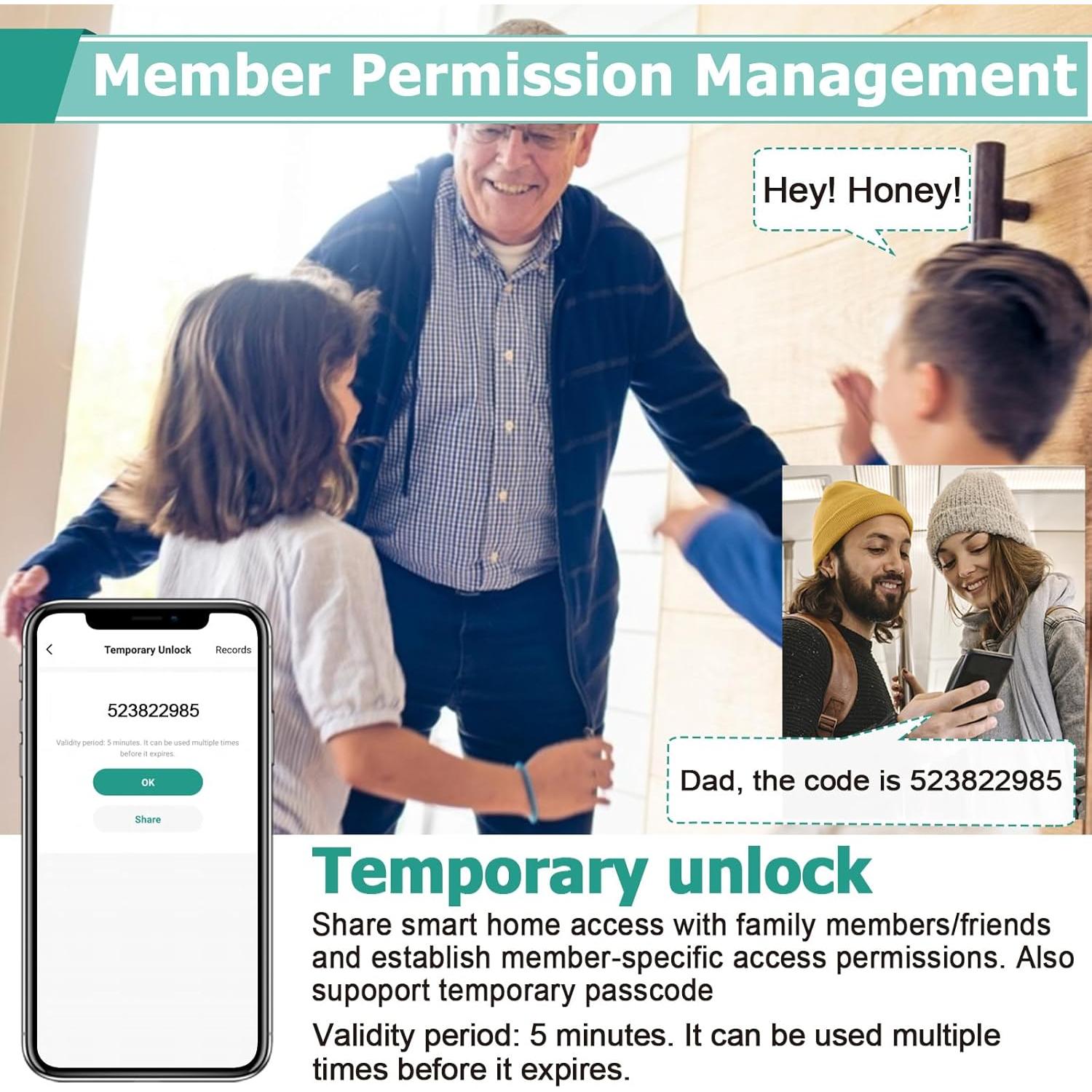Cerradura Inteligente TGCFING con Huella Dactilar y Bluetooth