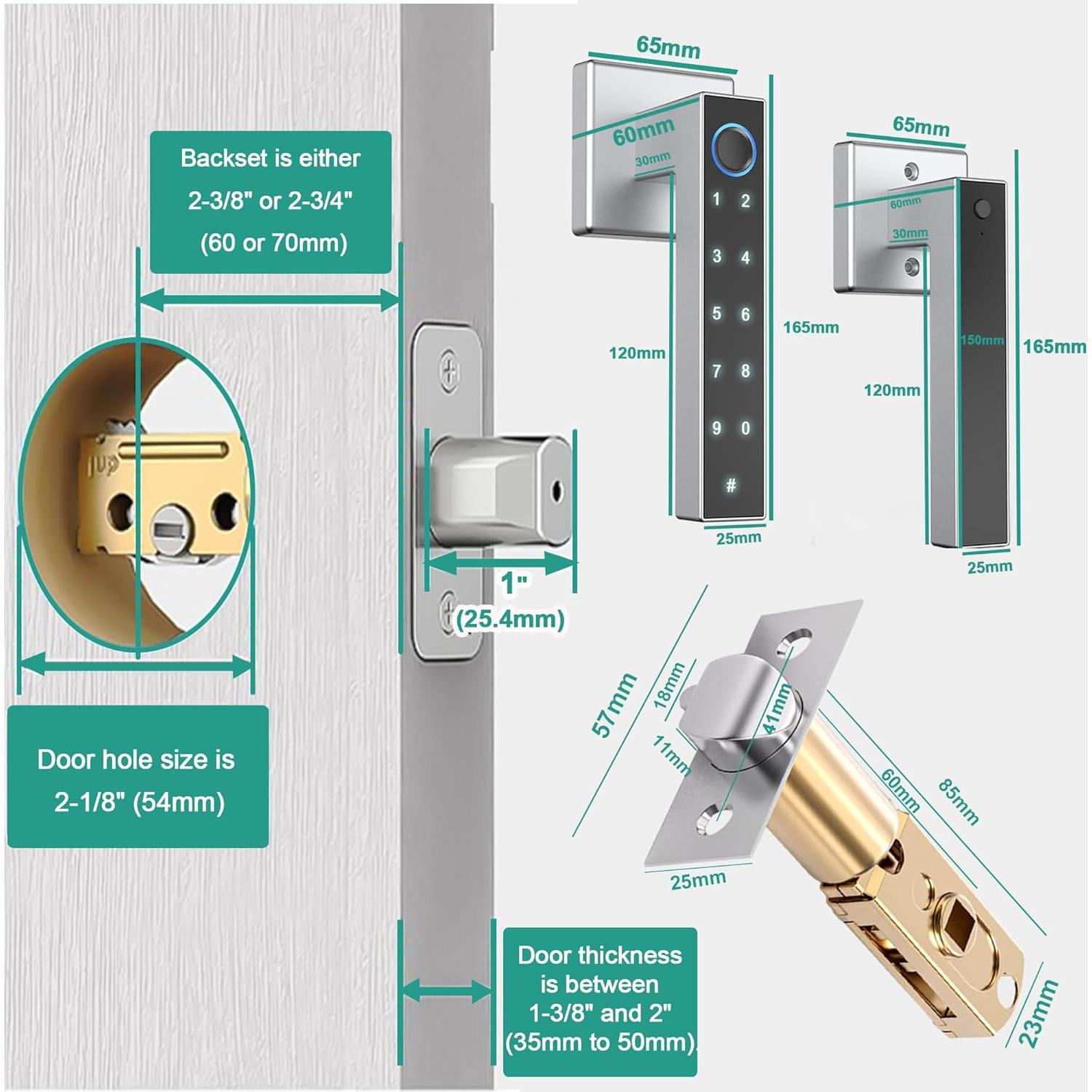 Cerradura Inteligente TGCFING con Huella Dactilar y Bluetooth
