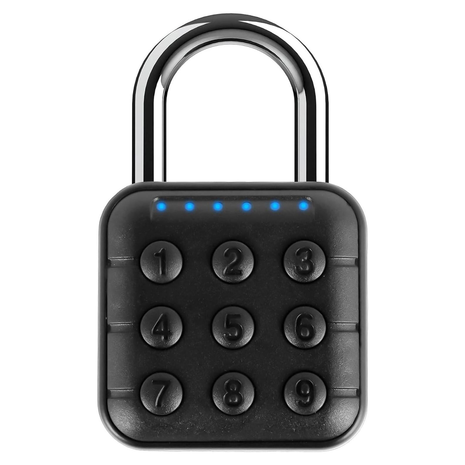 Candado de Combinación HJJWNDDNG 6 Dígitos Aluminio Negro