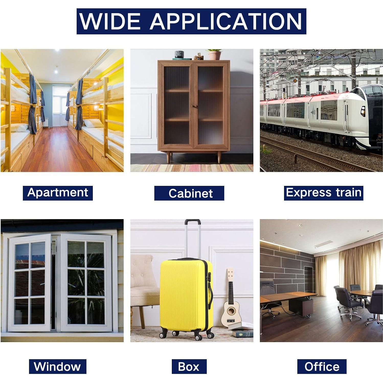 Candado de Combinación HJJWNDDNG 6 Dígitos Aluminio Negro