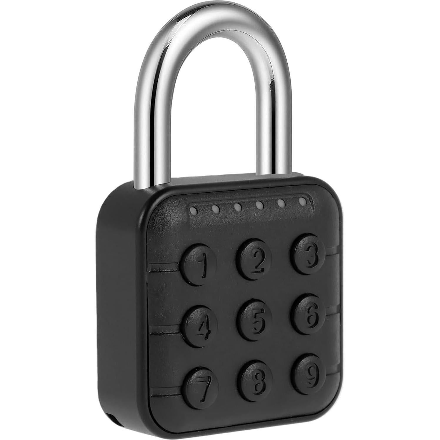 Candado de Combinación HJJWNDDNG 6 Dígitos Aluminio Negro