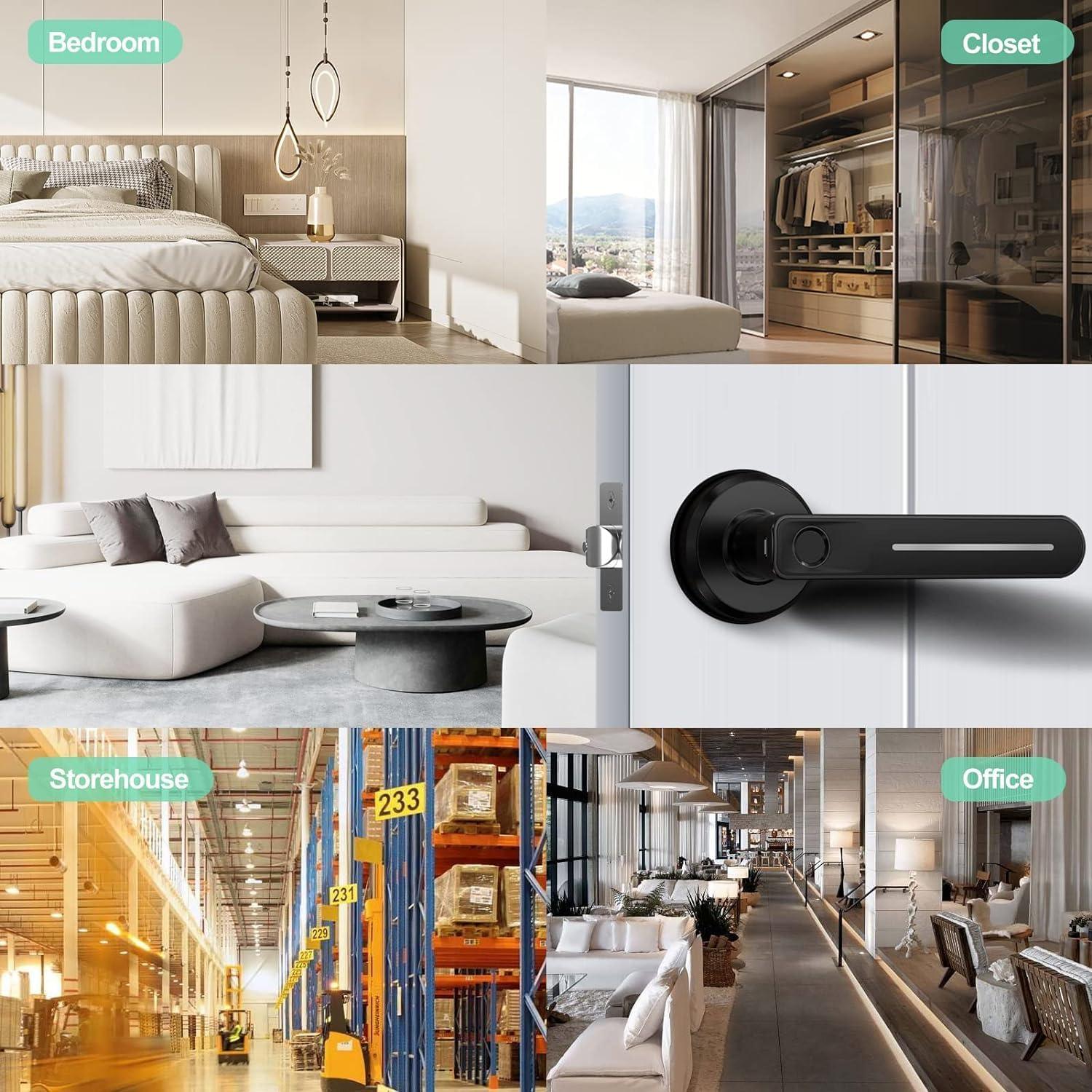 Cerradura Biométrica GeekTale B01 con Huella Dactilar Negra