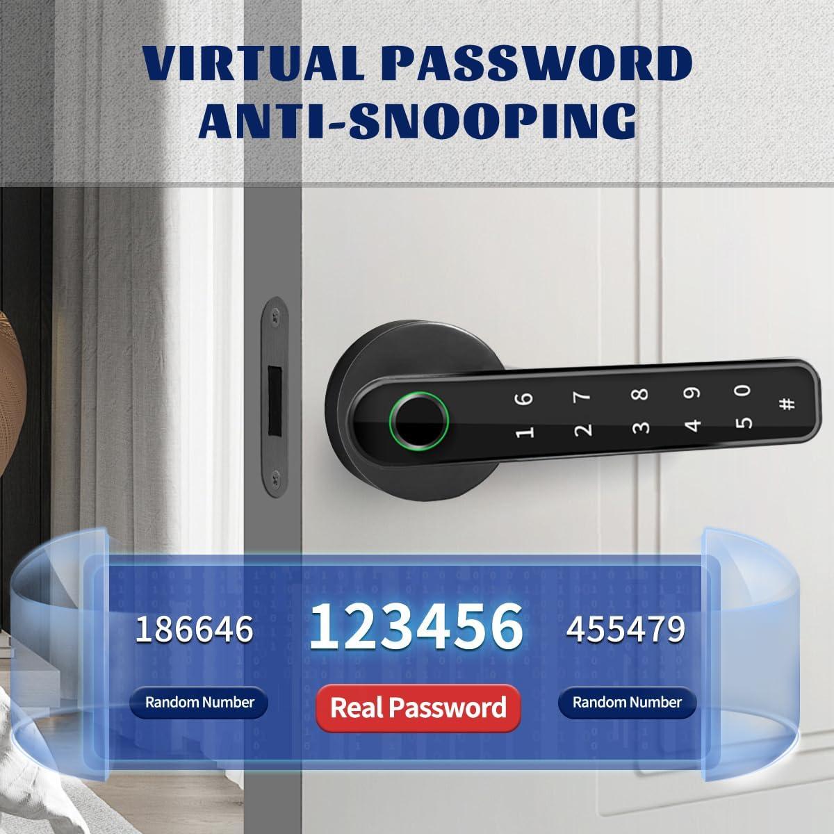 Cerradura Biométrica Bijialock con Huella Dactilar Negra